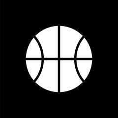 Poster - Vector image isolated basketball icons. Design a flat basketball icon
