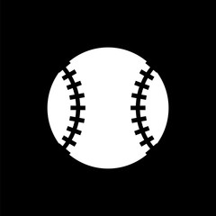 Poster - Vector image of an isolated baseball icon. Design a flatball ball baseball icon
