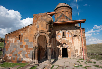 Old church, ruined city in Ani,Turkey. Historical landmarks.