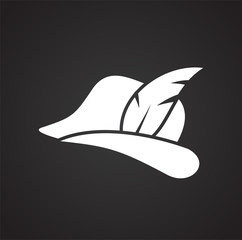 Poster - Feather icon on background for graphic and web design. Simple vector sign. Internet concept symbol for website button or mobile app.