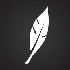 Poster - Feather icon on background for graphic and web design. Simple vector sign. Internet concept symbol for website button or mobile app.