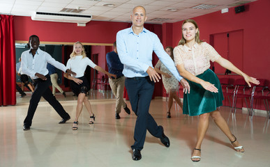 Couples enjoying tap dance