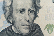 President Andrew Jackson's Face Appears On The $20 Bill. The First $20 Bill Was Issued By The Government In 1914 And Had President Grover Cleveland's Face On It. Jackson's Face Was Swapped In 1929..