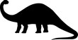 Apatosaurus 8 isolated vector silhouette