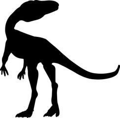 Wall Mural - Coelophysis 2 isolated vector silhouette