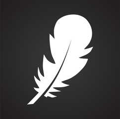 Poster - Feather icon on background for graphic and web design. Simple vector sign. Internet concept symbol for website button or mobile app.