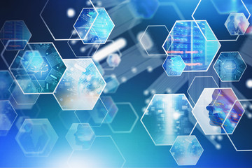 Abstract virtual digital screen background