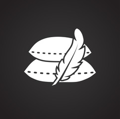 Poster - Feather icon on background for graphic and web design. Simple vector sign. Internet concept symbol for website button or mobile app.
