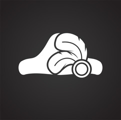 Poster - Feather icon on background for graphic and web design. Simple vector sign. Internet concept symbol for website button or mobile app.