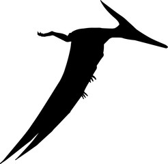 Wall Mural - Pteranodon 6 isolated vector silhouette