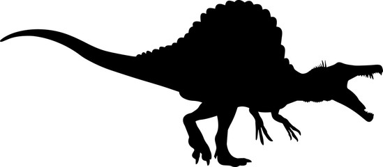 Wall Mural - Spinosaurus 10 isolated vector silhouette