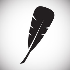 Poster - Feather icon on background for graphic and web design. Simple vector sign. Internet concept symbol for website button or mobile app.
