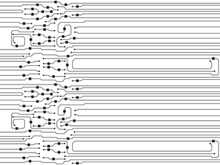 Leinwandbilder - Vector circuit board illustration. Abstract circuit board background