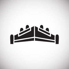 Poster - Wing icon on white background for graphic and web design. Simple vector sign. Internet concept symbol for website button or mobile app.