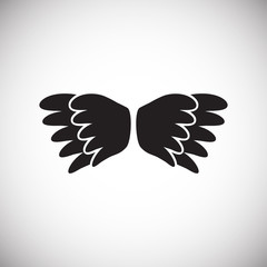 Poster - Wing icon on white background for graphic and web design. Simple vector sign. Internet concept symbol for website button or mobile app.