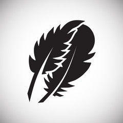 Poster - Feather icon on background for graphic and web design. Simple vector sign. Internet concept symbol for website button or mobile app.