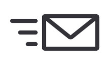 Sending Mail Message Letter Icon Line Art Vector Illustration