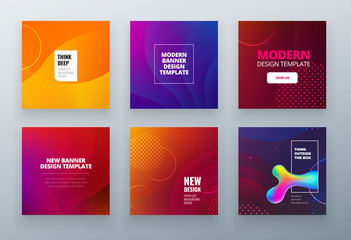 Wall Mural - Set of social sale banner background template. Use for summer sale, website, mobile app, poster, flyer, coupon, gift card, smartphone template, web design.