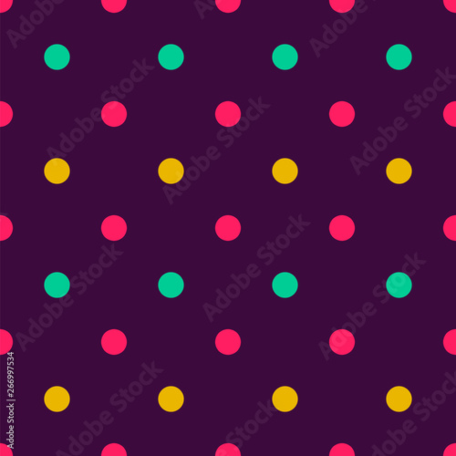 Cotton fabric Seamless polka dot pattern. Vector repeating texture