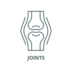 Wall Mural - Joints vector line icon, outline concept, linear sign