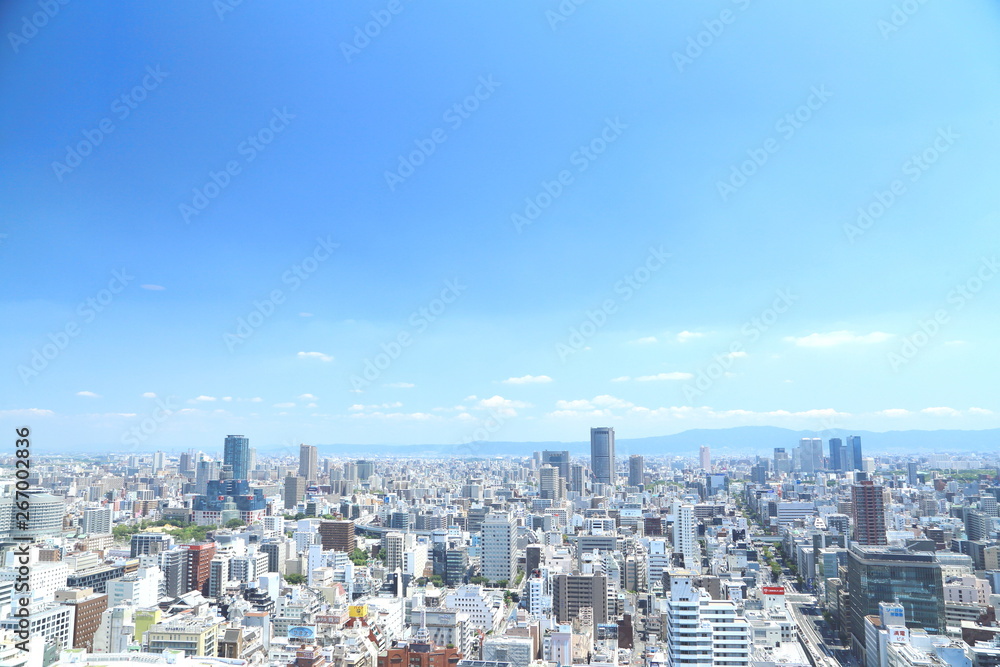 日本 大阪の都市景観 街並み 都会 都市 摩天楼 Wall Mural Vitamin