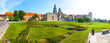Picturesque panoramic view of Wawel Royal Castle complex in Krakow city, Poland. The most historically and culturally important site in Poland. Sunny summer day