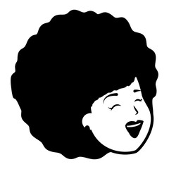 Sticker - african american woman face