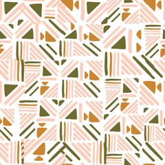 Seamless hand draw Folk pattern. weave lines ornament.