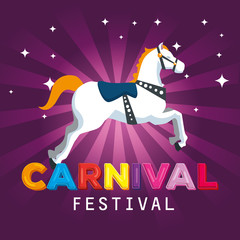 Sticker - carnival horse decoration to festival party celebration