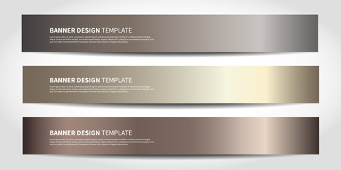 Wall Mural - vector banners with abstract background. bronze website headers