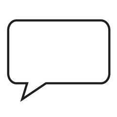 speech bubble icon on white background. flat style. speech bubble icon for your web site design, logo, app, UI. blank empty white speech bubble symbol.