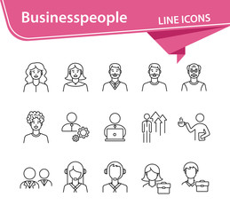 Wall Mural - Businesspeople icons