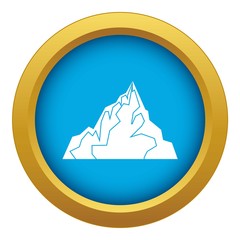 Poster - Iceberg icon blue vector isolated on white background for any design