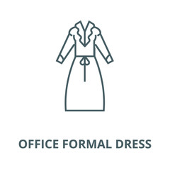 Wall Mural - Office formal dress vector line icon, outline concept, linear sign