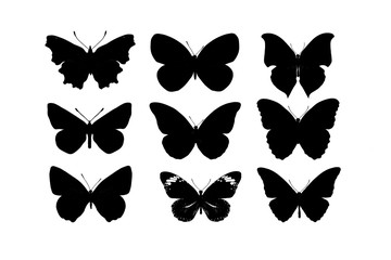 Aufkleber -  butterfly silhouette. isolated on white background