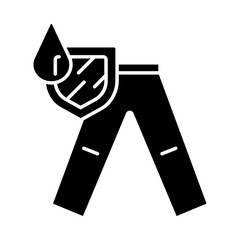 Wall Mural - Waterproof trousers glyph icon