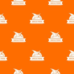 Wall Mural - Jurassic cute pattern vector orange for any web design best