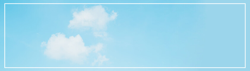 Wall Mural - web banner spring and summer season with beauty clear and bright sky and cloudy background with copy