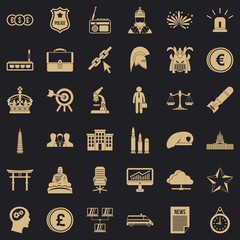 Poster - Goverment icons set. Simple style of 36 goverment vector icons for web for any design