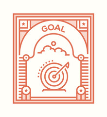 Wall Mural - GOAL ICON CONCEPT