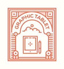 Wall Mural - graphic tablet icon concept