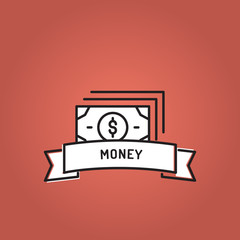 Sticker - MONEY LINE ICON SET