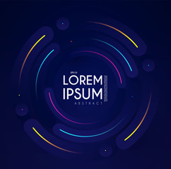 Wall Mural - minimal geometric motion design. dynamic space. abstract colorful background.