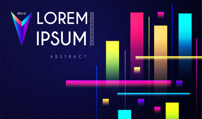 Wall Mural - minimal geometric motion design. dynamic space. abstract colorful background.