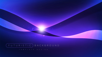 Poster - An abstract background template in futuristic style.  It is suitable for being as a template, landing page in science, business or technology related theme.