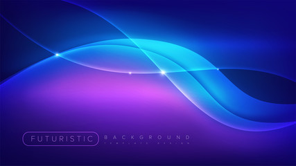 Poster - An abstract background template in futuristic style.  It is suitable for being as a template, landing page in science, business or technology related theme.
