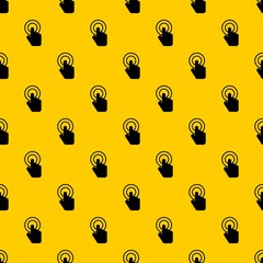 Poster - Click pattern seamless vector repeat geometric yellow for any design