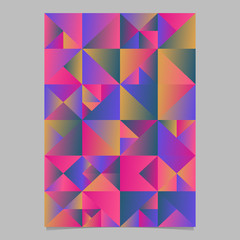 Poster - Abstract triangle poster template - multicolored polygonal vector stationery background