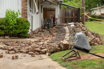 Wall Mural - Tornado damage debris spring storm 