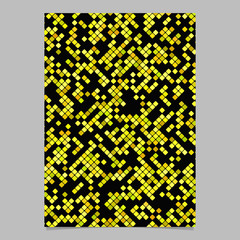 Poster - Yellow abstract diagonal rounded square mosaic pattern poster template
